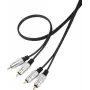 SpeaKa Professional SP-7870144 RCA garso jungiamasis kabelis [2x RCA kištukas - 2x RCA kištukas] 1,00 m juodas SuperSoft apvalkalas, auksuoti kištukų kontaktai (SP-7870144)