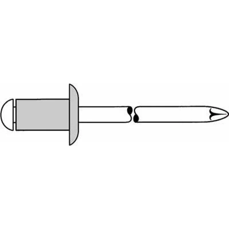 Blind rivet GESIPA 6300979 aliuminio korpusas, plieninis stiebas 5×18 mm, 12–14 mm plokščia galvutė