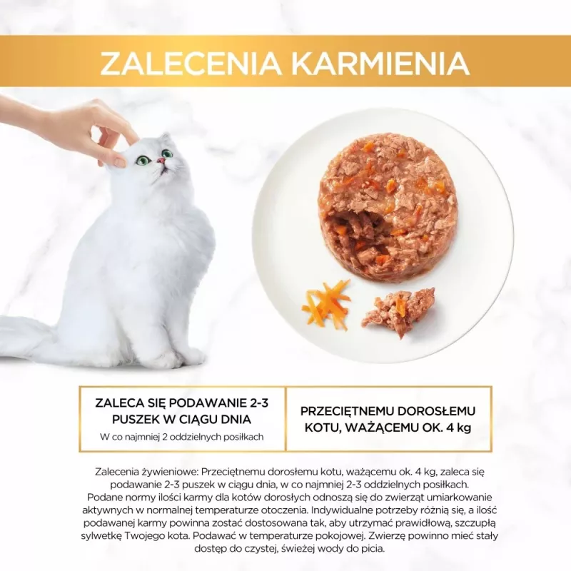 Šlapio kačių maisto pakeliai Purina Gourmet Gold Savoury Cake Mix 48×85 g, suaugusioms katėms, 74% drėgmės, 17% baltymų