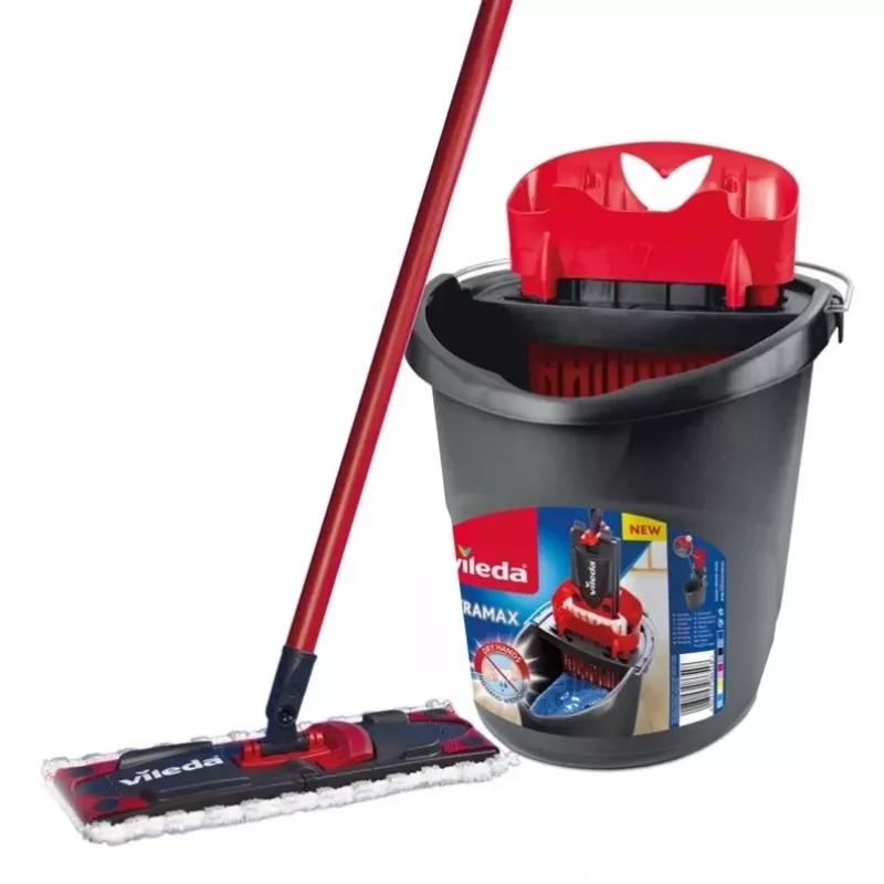 Vileda Ultramax Complete Mop & Bucket Set, Pilka