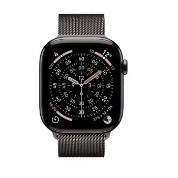 Apple Watch Series 11 GPS + Cellular 42mm Slate Titanium Case with Slate Milanese Loop