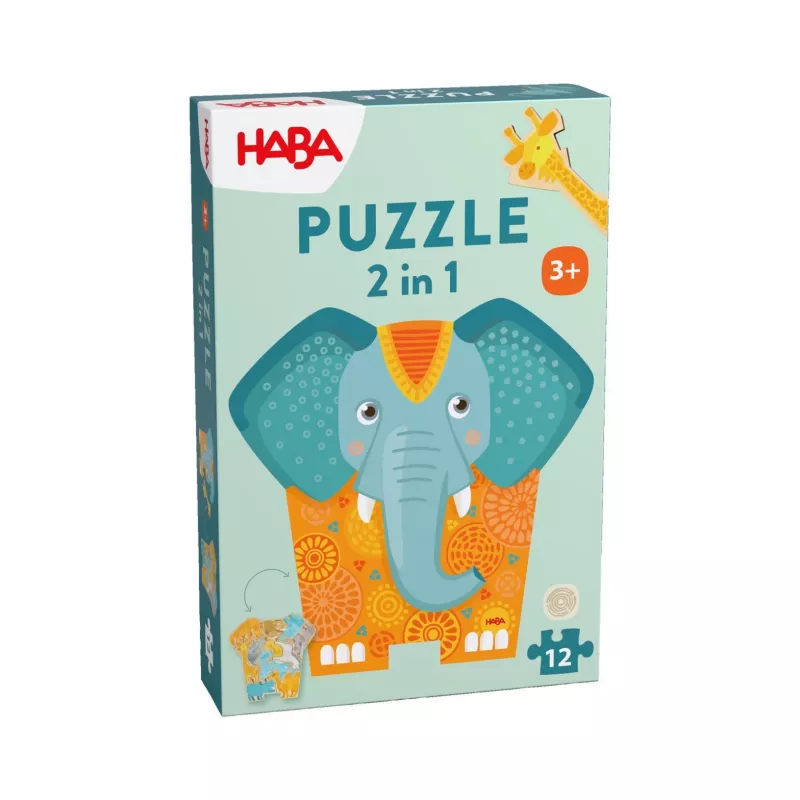 Dėlionė 2 in 1 Elefant