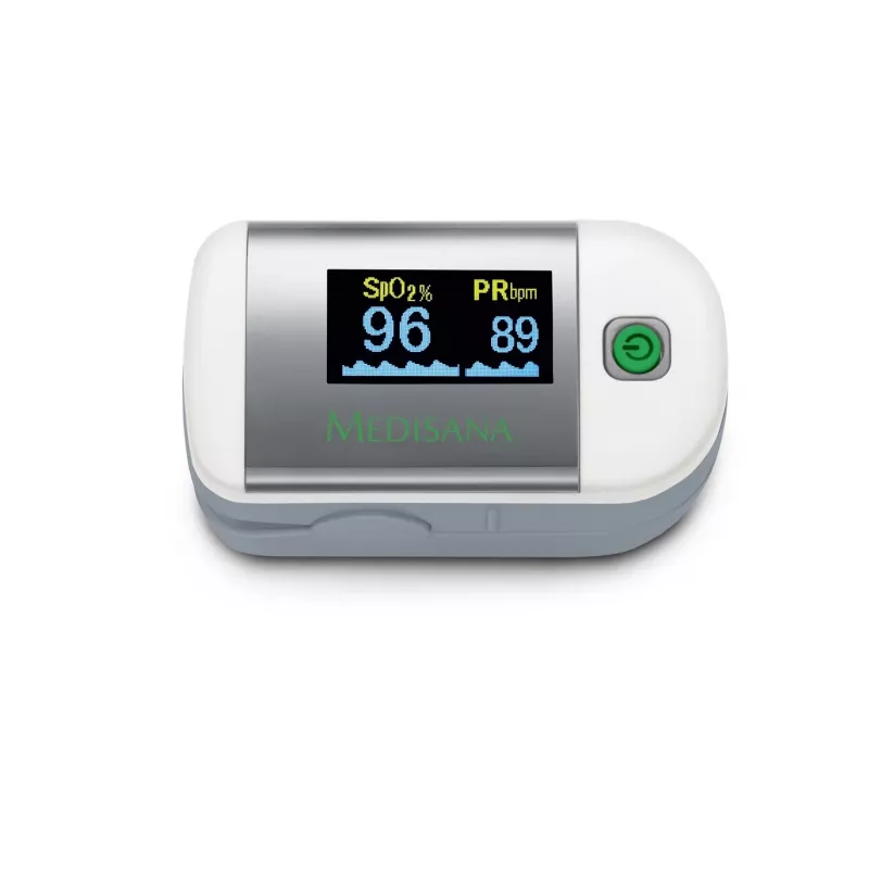 Medisana PM 100 Connect pulsoksimetras, pilkas/baltas