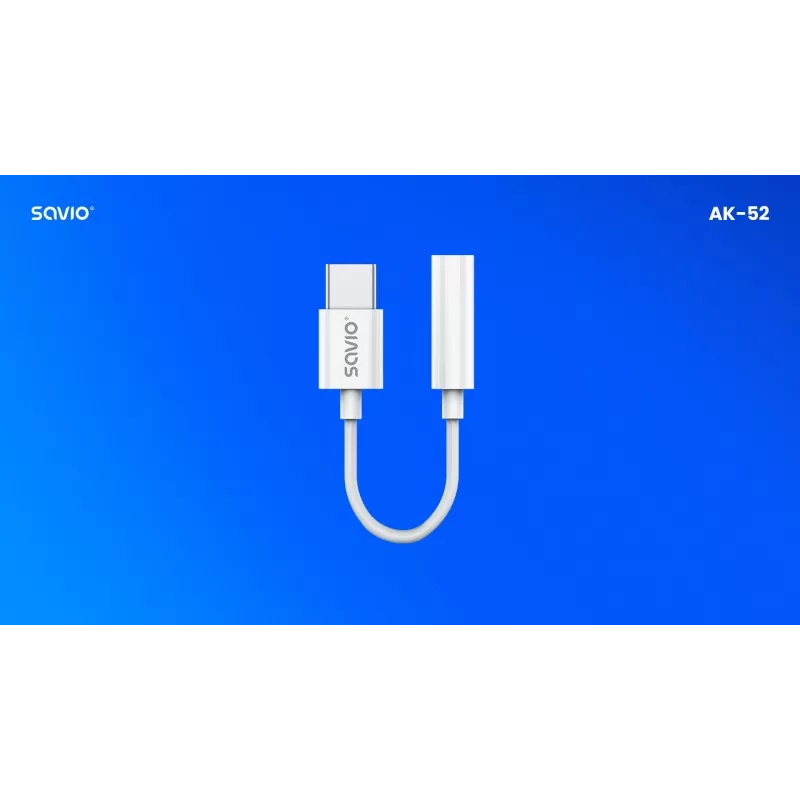 USB Typee 3.1 C (M) – Jack 3.5mm (F) Audio adapter Balta SAVIO AK-52