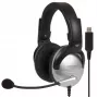 Koss SB45 USB ausinės su mikrofonu, laidinės, galvos juostelė, biurui/skambučių centrui, juodos, sidabrinės