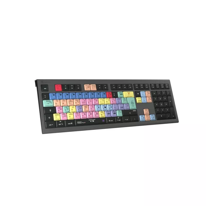 Logickeyboard Adobe Premiere Pro CC Astra 2 klaviatūra universali USB QWERTZ vokiška pilka