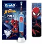 Oral-B | Vitality PRO Kids Spiderman | Elektrinis dantų šepetėlis su kelioniniu dėklu | Įkraunamas | Vaikams | Mėlynas | Įeinančių šepetėlių antgalių skaičius 1 | Dantų valymo režimų skaičius