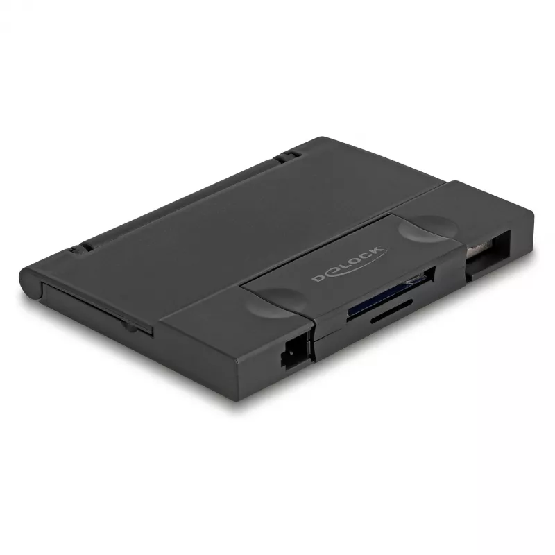 Kortelių skaitytuvas DeLOCK 91014 USB 3.2 Gen 1 Type-A/Type-C juodas MicroSD SD