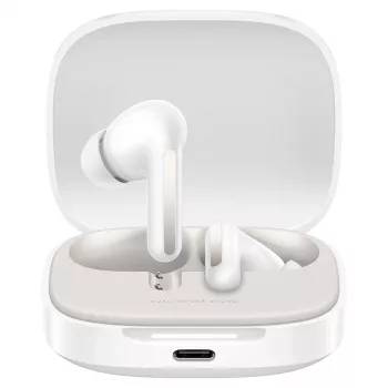 Xiaomi Redmi Buds 6 belaidės ausinės su mikrofonu, baltos spalvos (Cloud White)
