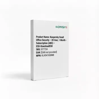 Kaspersky Small Office Security – 20 naudotojų, 1 mėn. - Prenumerata (ABO) – ESD-DownloadESD