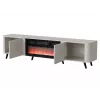TV spintelė Cama Meble Volare 200 x 39 x 49 cm kašmyro spalvos su elektriniu židiniu
