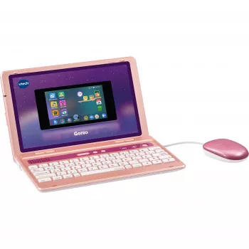 VTech Genio Lernlaptop rožinis — vaikų mokomasis nešiojamasis kompiuteris, interaktyvus mokymosi įrenginys