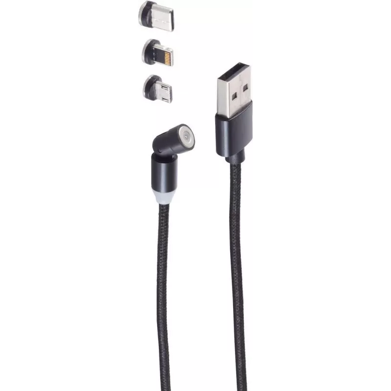 USB laidas ShiverPeaks BS14-19002 2m USB A USB C/Micro-USB B juodas