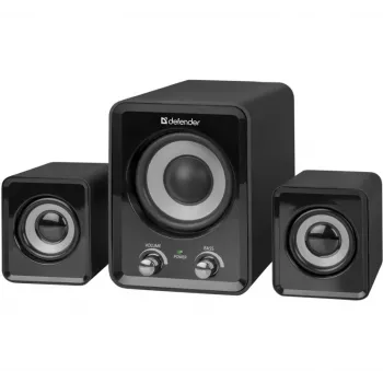 DEFENDER Z4 laidinės 2.1 kolonėlės, 11 W RMS, juodos, USB 5V maitinimas, 3,5 mm ausinių išvestis