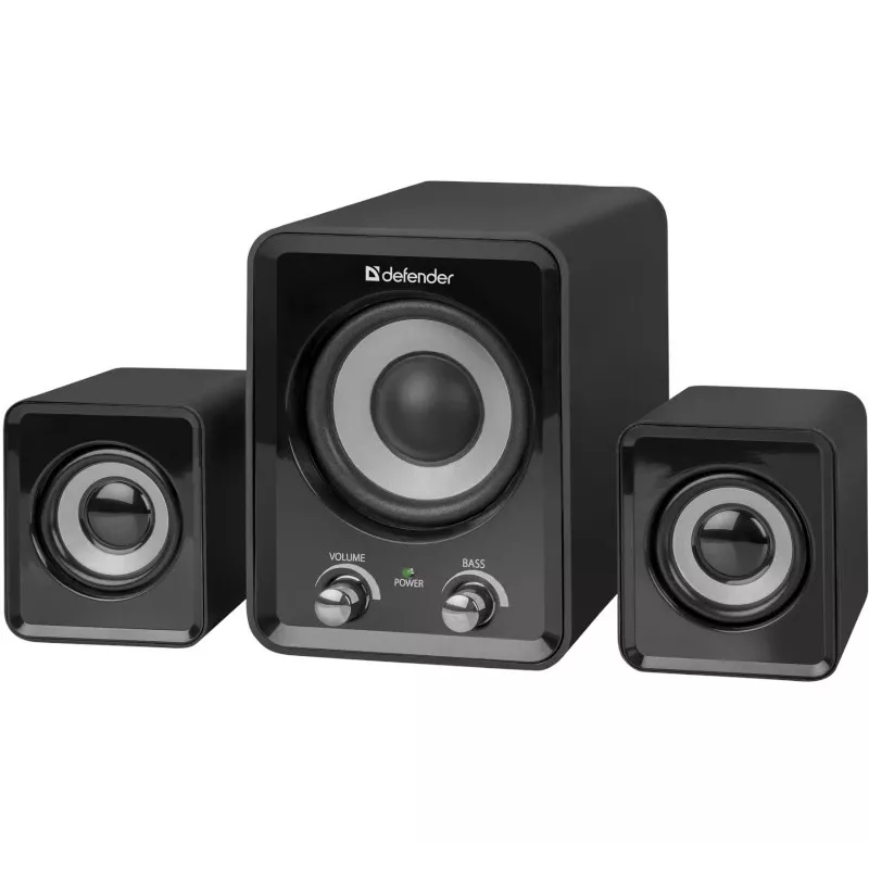 DEFENDER Z4 laidinės 2.1 kolonėlės, 11 W RMS, juodos, USB 5V maitinimas, 3,5 mm ausinių išvestis