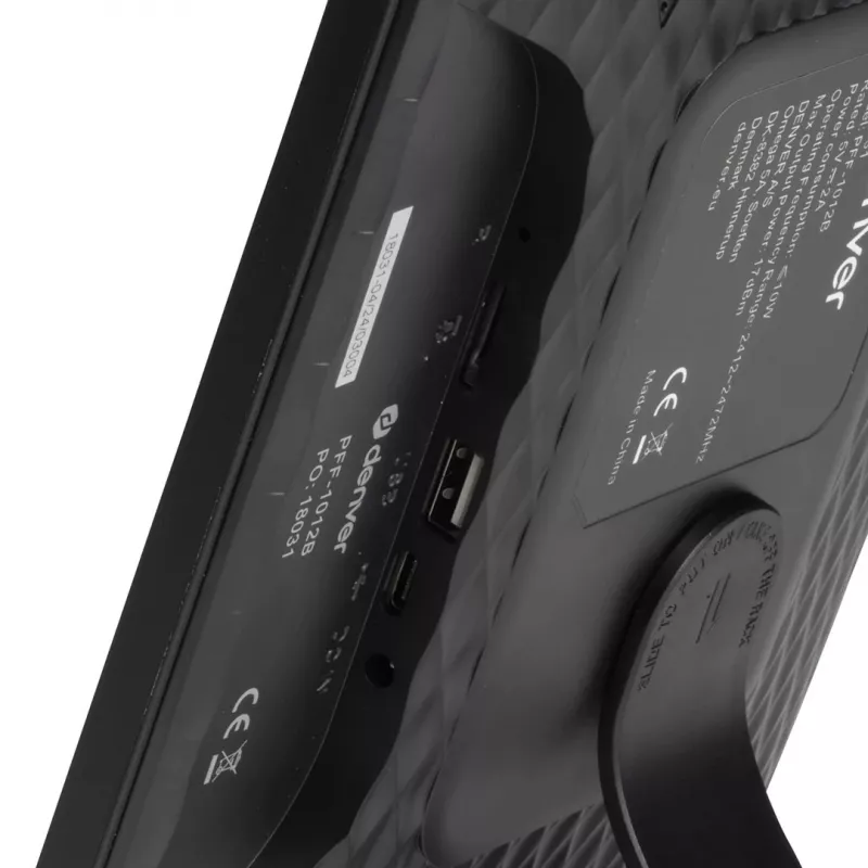 Denver PFF-1012 skaitmeninis nuotraukų rėmelis Juoda 25,6 cm (10.1) Jutiklinis ekranas Wi-Fi