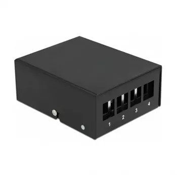 Patch Panel DeLOCK Keystone 4 prievadų juoda