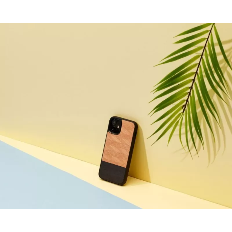 Apsauginis telefono dėklas Man and Wood, skirtas iPhone 12 mini, Herringbone Nero Juoda
