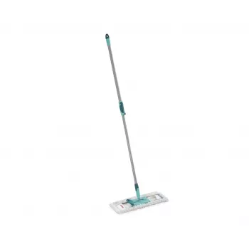 Mop Leifheit Profi Cotton Plus Fiber 420 mm — mikro pluošto galvutė laminatui ir plytelėms, turkio/baltos spalvos