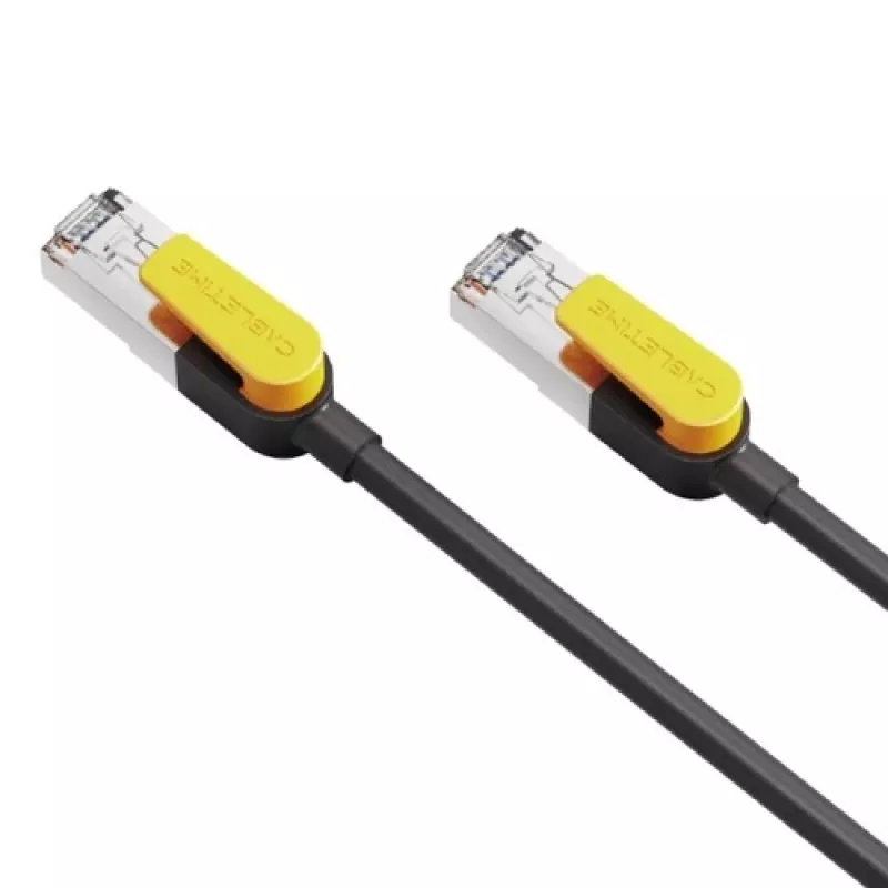 Tinklo kabelis CABLETIME Cat7 S/STP, 8 m, juodas