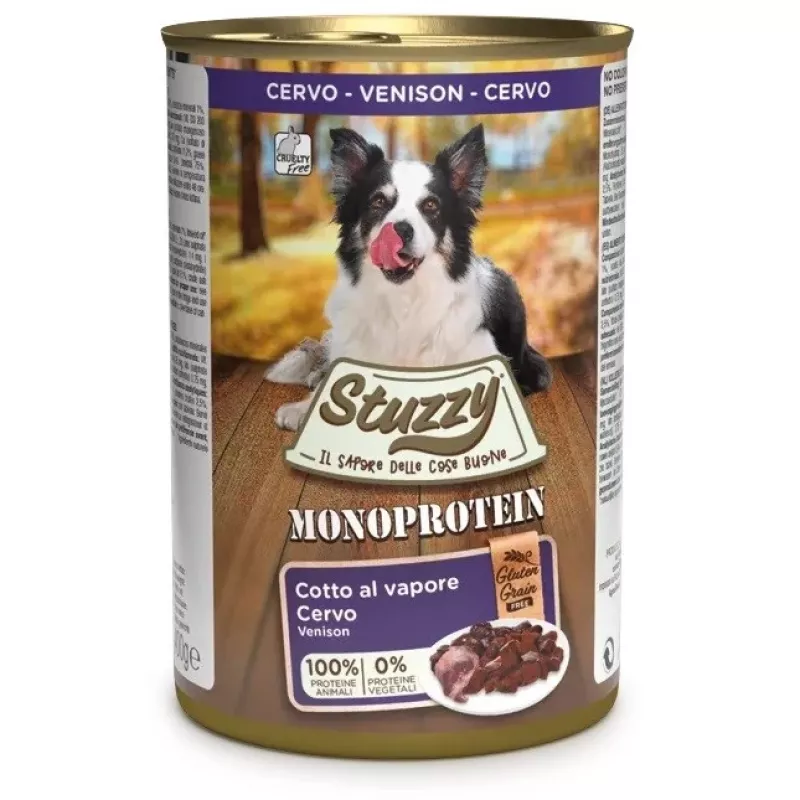 STUZZY Monoprotein Venison - šlapias šunų ėdalas - 400 g