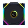 Ventiliatorius Lian Li UNI FAN SL Wireless LCD 120 12 cm Juodas 31 dB 51.45 cfm