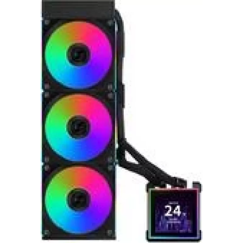 „Viskas viename“ skysčio aušintuvas procesoriui Lian Li HydroShift II LCD-S 360mm su RGB ir LCD ekranu