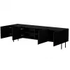 Cama LUCCA 4D TV spintelė 200x40x59 juodas