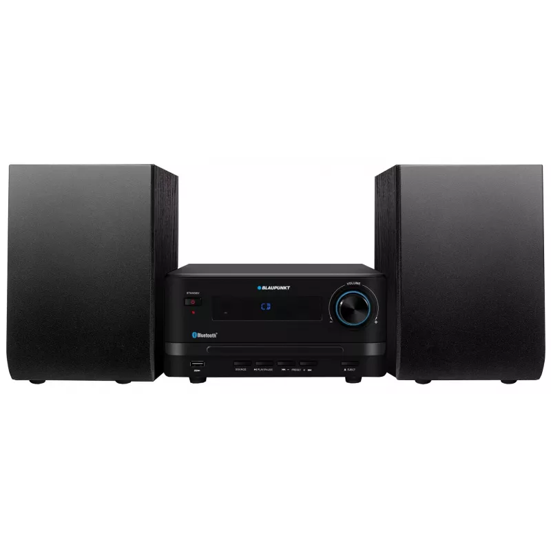Namų garso mikro sistema BLAUPUNKT MS14BT — CD/MP3 grotuvas, Bluetooth, USB, FM RDS, 15W RMS, juoda