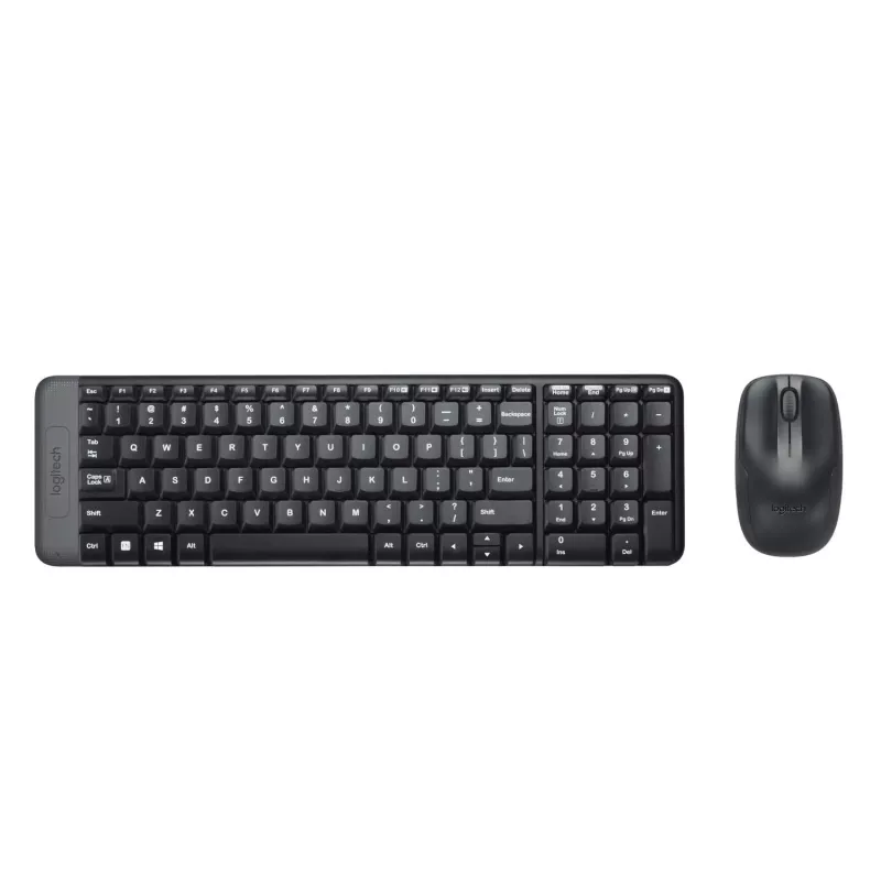 Logitech Wireless Combo MK220 - Klaviatūros ir pelės rinkinys - belaidis - 2,4 GHz - itališkas - tamsiai pilka (920-003721)