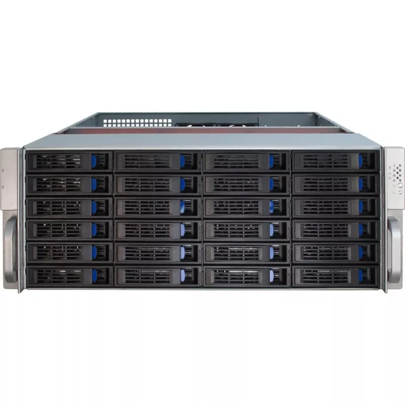 Serverio korpusas Inter-Tech 4U-4424 stovo, juodas, sidabrinis