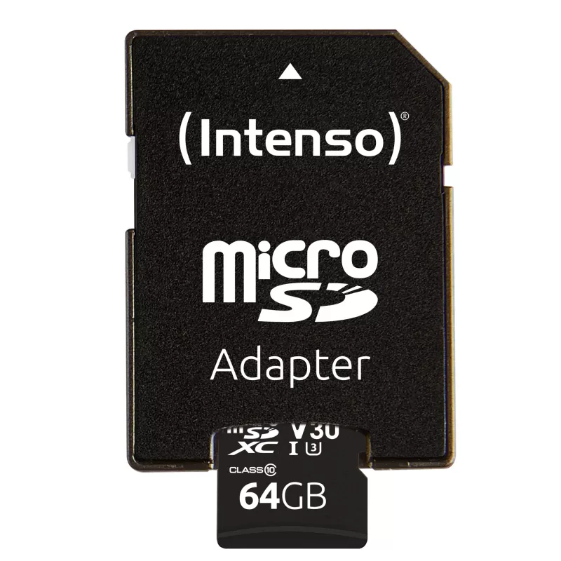 Atminties kortelė Intenso 64GB MicroSDXC UHS-I Class 10 3433490
