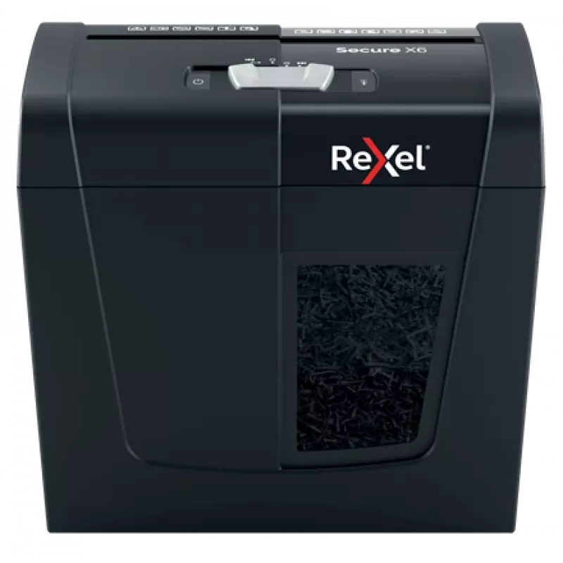 Rexel Secure X6 kryžminio pjovimo popieriaus smulkintuvas P4, kryžminis smulkinimas, 4 x 40 mm, 10 L, 100 lapų, 68 dB, 6 lapai
