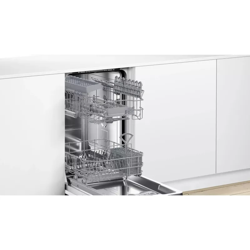 Indaplovė Bosch Serie 2 SPI2HKS42E pusiau įmontuojama siaura 45 cm, 10 vietų komplektų, 5 programos, E klasė