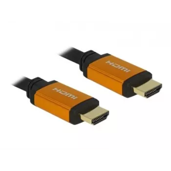 HDMI kabelis DeLOCK 85727 1 m A tipo kištukas – kištukas, juodas, auksinis