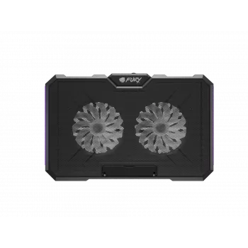FURY GUNBAI G3 Nešiojamojo kompiuterio aušinimo padėklas 14,1–17,3 col. su 2 ventiliatoriais, RGB apšvietimu, 2× USB