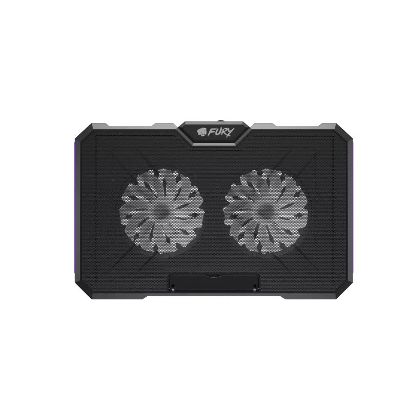 FURY GUNBAI G3 Laptop Cooling Pad 14.1–17.3 su 2 ventiliatoriais, RGB apšvietimu, 2× USB