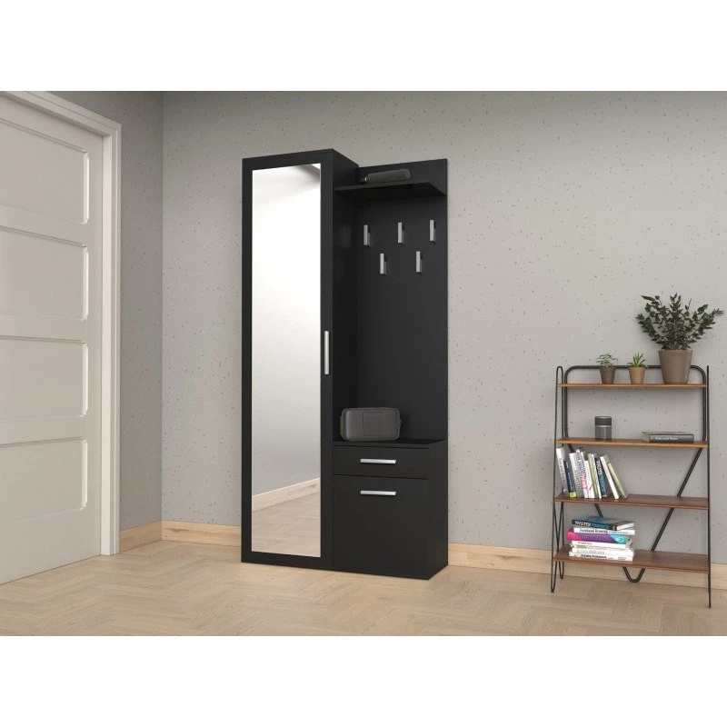 Topeshop GAR DUO CZERŃ entryway Spintelė