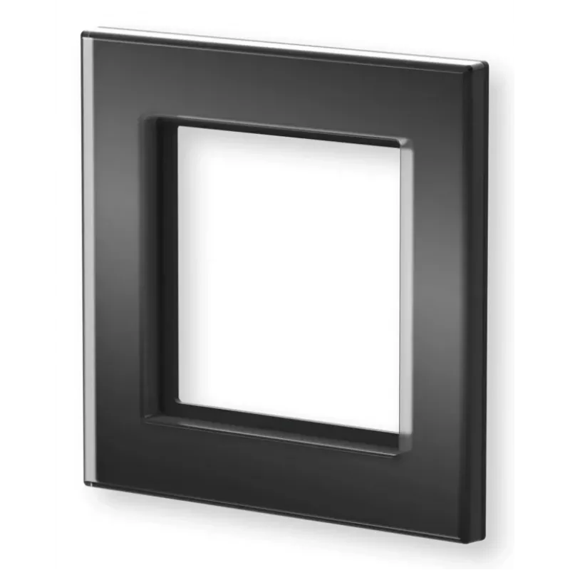 eQ-3 Homematic IP stiklinis rėmelis 1 vietos, juodas (162148A1)