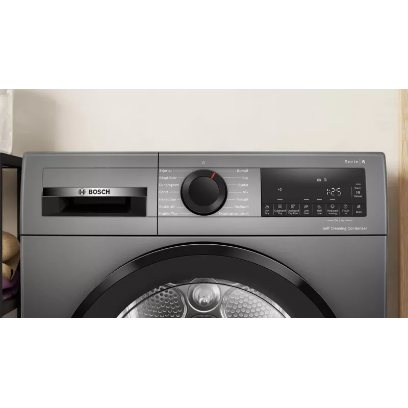 Bosch WQG245DXSN šilumos siurblio skalbinių džiovyklė 9 kg