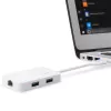 Edimax EU-4308 nešiojamojo kompiuterio dokas / prievadų atkartotuvas USB 3.2 Gen 1 (3.1 Gen 1) Type-C baltas