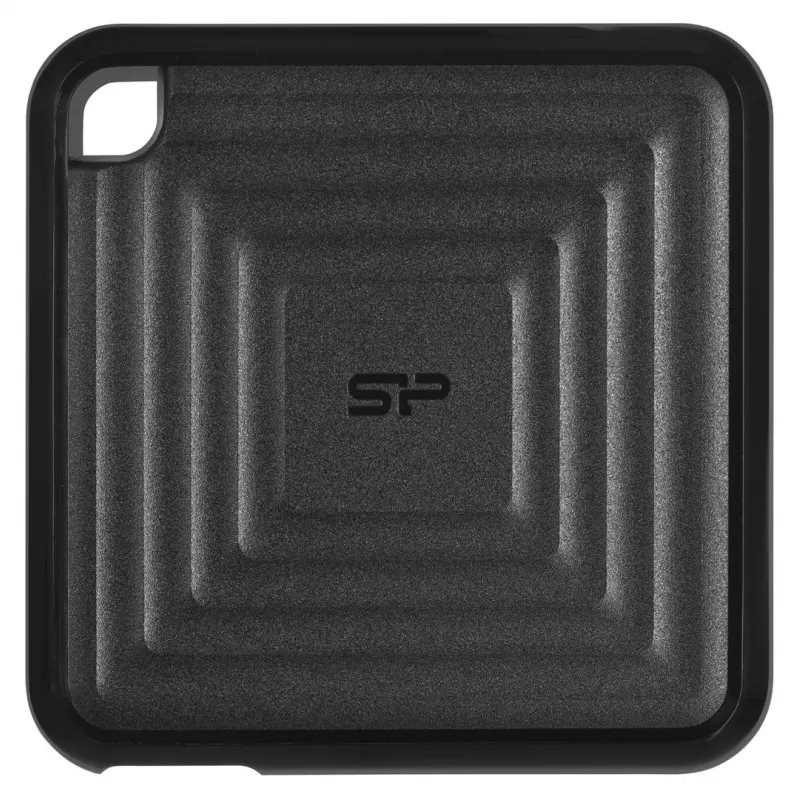 Išorinis SSD Silicon Power 512 GB nešiojamasis USB Type-C 3.2 Gen 2 PC60, 540/500 MB/s, 256 bitų AES, atsparus kritimams, juodas