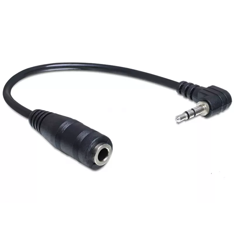 Garso laidas DeLOCK 65397 0,14 m 2,5 mm kištukas į 3,5 mm lizdą juodas