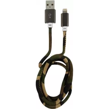 LC-POWER laidas USB-Lightning-1M-5 1m miško kamufliažas, USB A į Lightning (LC-C-USB-LIGHTNING-1M-5)