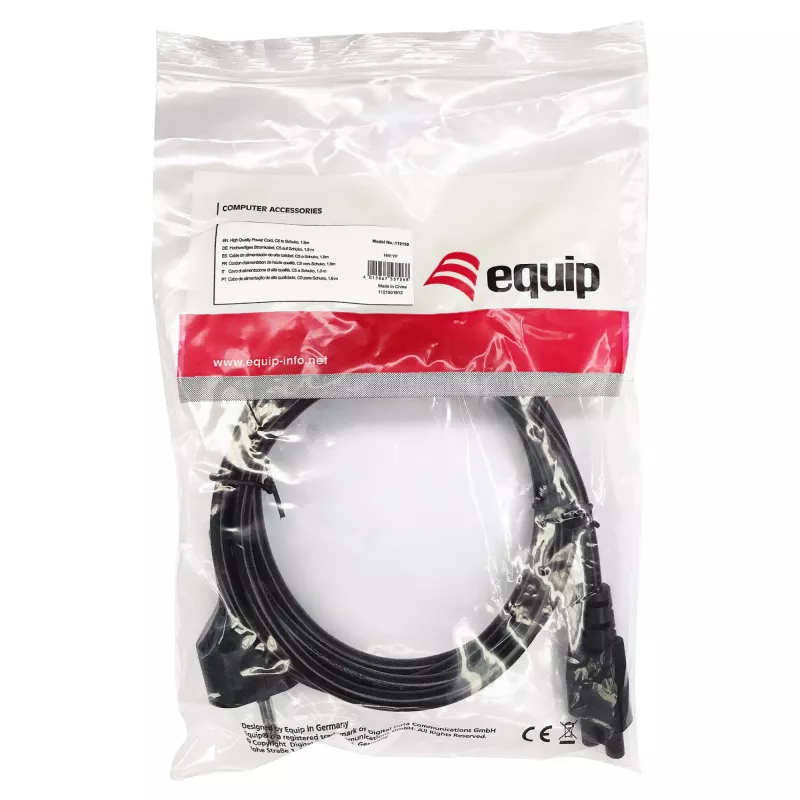 Equip aukštos kokybės maitinimo laidas, C5 į Schuko