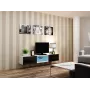 Cama TV stovas VIGO GLASS 30/180/40 baltas/juodas blizgus