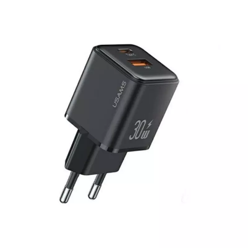 usams įkrovimo adapteris USB‑C + USB‑A PD 3.0 30W CC189TC01