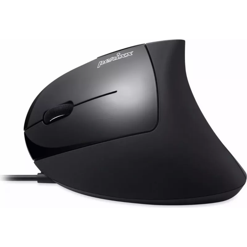 Perixx PERIMICE-513 L, ergonomiška pelė, kairiarankiams, vertikali, juoda
