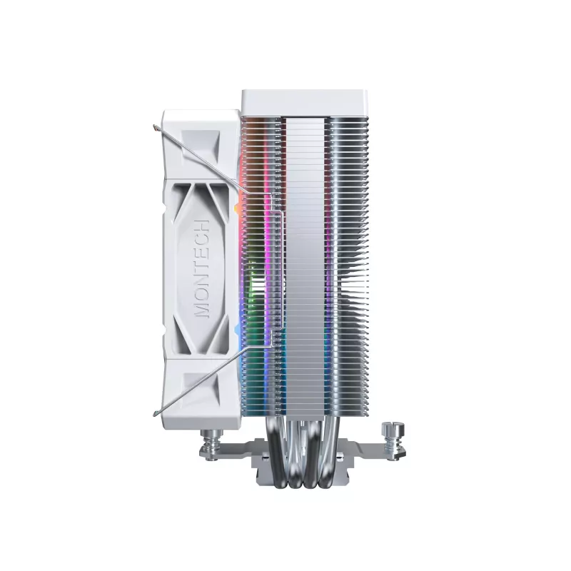 Oro aušintuvas Montech NX400 ARGB 120 mm baltas — 270 W TDP, FDB, 156×74×120 mm