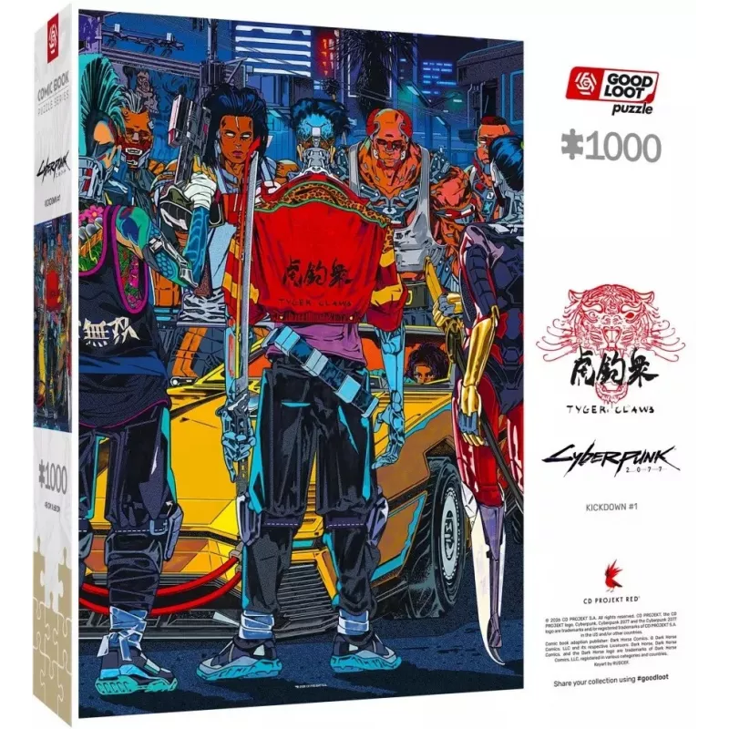 Good Loot komiksų knygos dėlionė: Cyberpunk 2077 Kickdown, 1000 vnt.